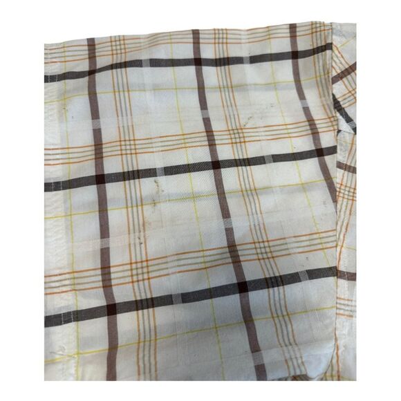 Delf Trading Inc Mens Size 3XL Long Sleeve Beige Striped Brown Button Up Shirt - Picture 8 of 13